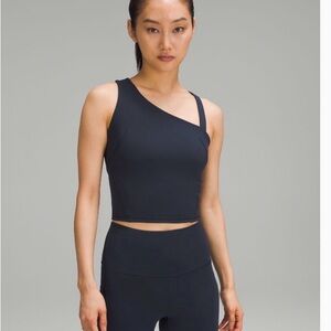 lululemon Everlux Asymmetrical Tank Top One-Shoulder Bra Top Size: 8